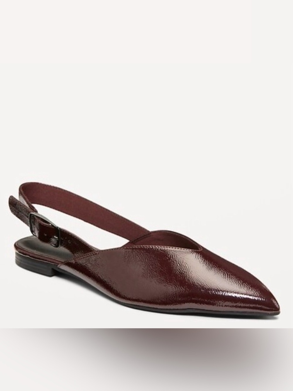 NWOT Old Navy Wide Strap Slingback Flats-Maroon